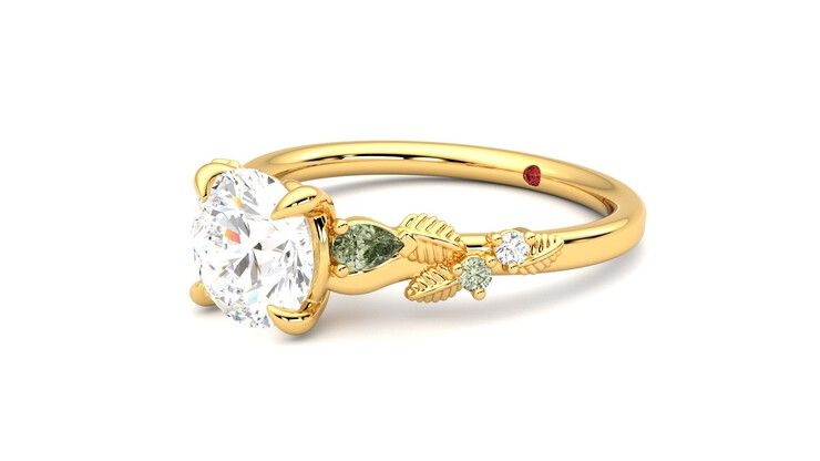 Taylor & Hart Lierre Round Engagement Ring 360 degree image 24