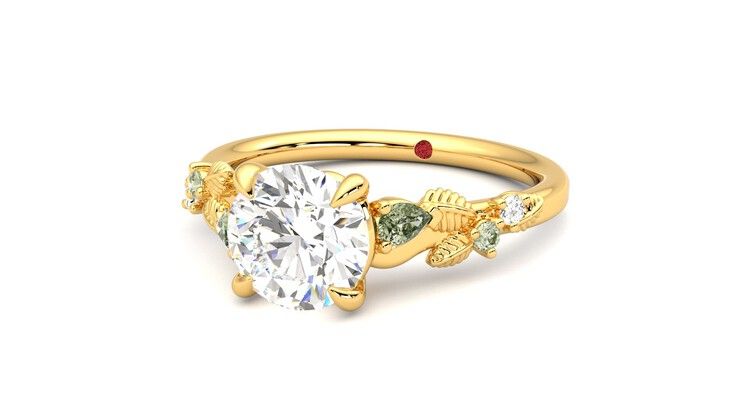 Taylor & Hart Lierre Round Engagement Ring 360 degree image 26