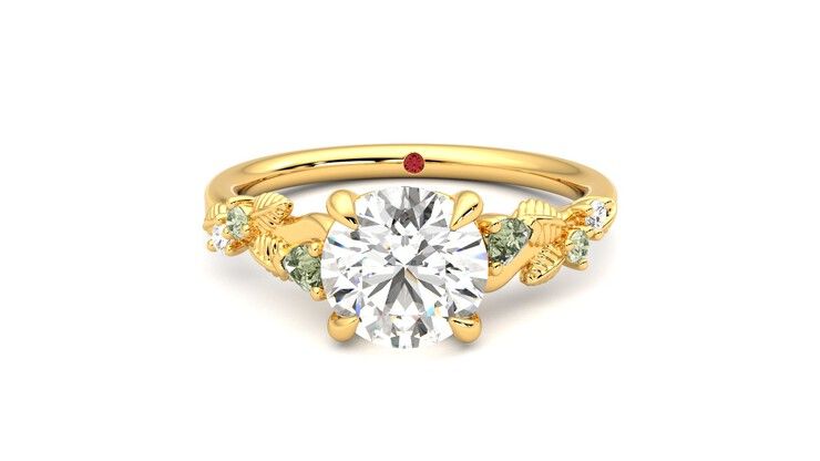 Taylor & Hart Lierre Round Engagement Ring 360 degree image 29