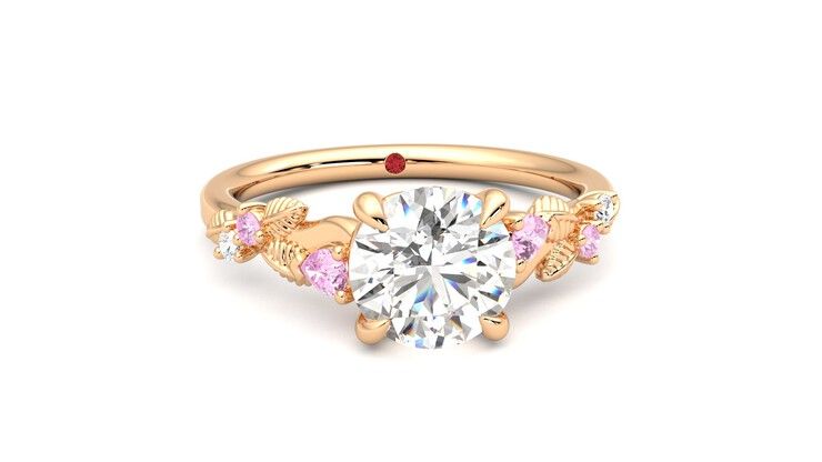 Taylor & Hart Lierre Round Engagement Ring 360 degree image 2