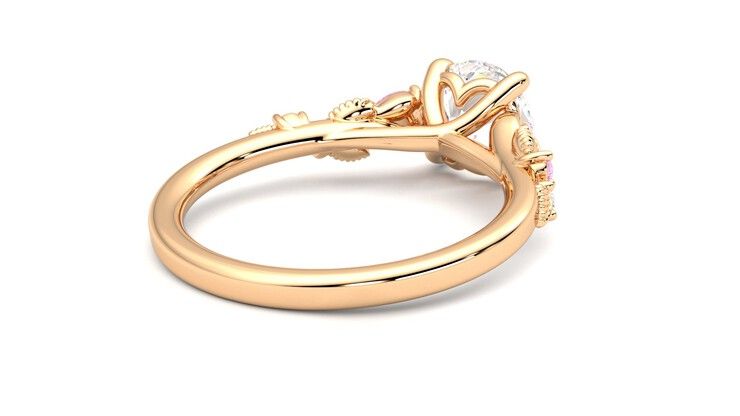 Taylor & Hart Lierre Round Engagement Ring 360 degree image 13