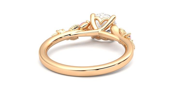 Taylor & Hart Lierre Round Engagement Ring 360 degree image 14