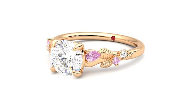 Taylor & Hart Lierre Round Engagement Ring 360 degree image 25