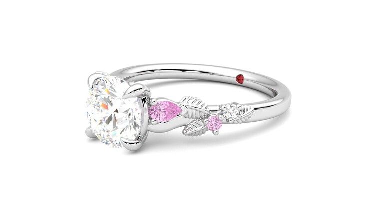 Taylor & Hart Lierre Round Engagement Ring 360 degree image 24
