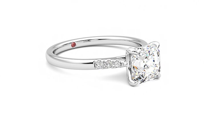 Taylor & Hart Lissome Asscher Engagement Ring 360 degree image 6