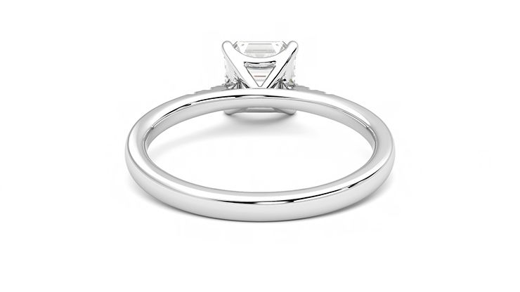 Taylor & Hart Lissome Asscher Engagement Ring 360 degree image 15