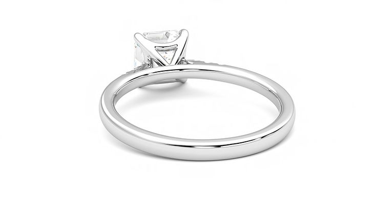 Taylor & Hart Lissome Asscher Engagement Ring 360 degree image 16