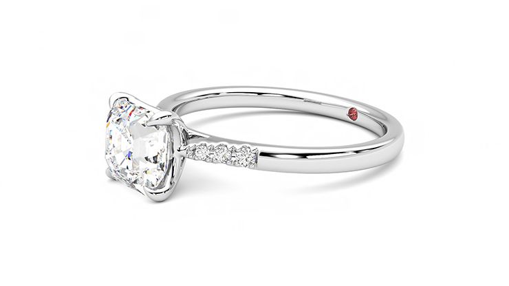 Taylor & Hart Lissome Asscher Engagement Ring 360 degree image 23