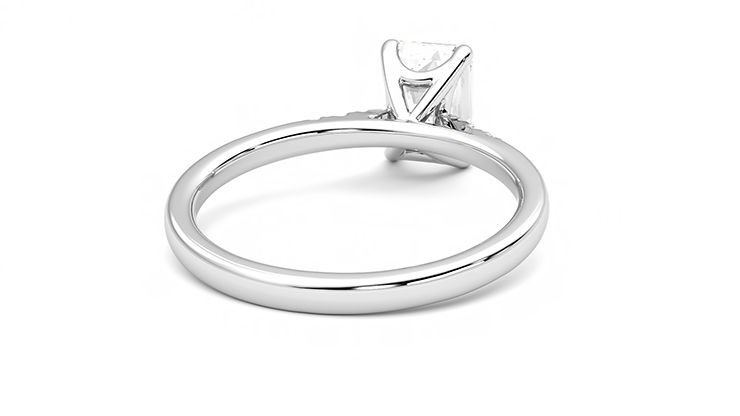 Taylor & Hart Lissome Emerald Engagement Ring 360 degree image 14