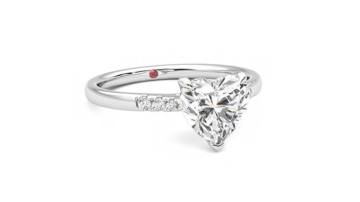 Taylor & Hart Lissome Heart Engagement Ring 360 degree image 4