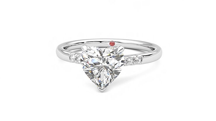 Taylor & Hart Lissome Heart Engagement Ring 360 degree image 28