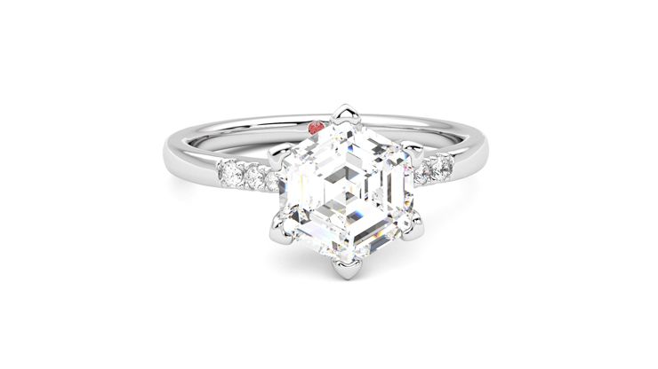 Taylor & Hart Lissome Hexagonal Engagement Ring 360 degree image 2