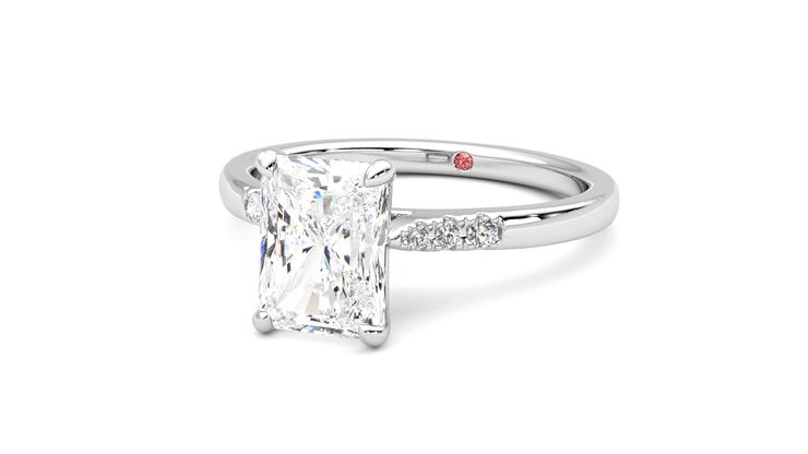 Taylor & Hart Lissome Radiant Engagement Ring 360 degree image 26