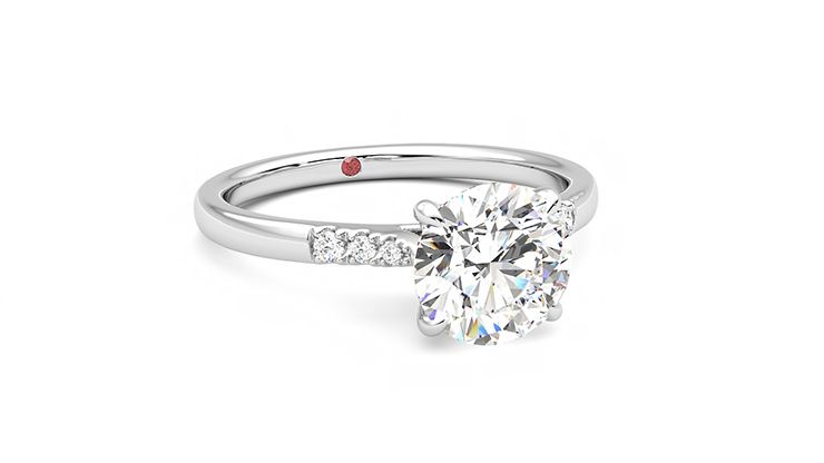 Taylor & Hart Lissome Round Engagement Ring 360 degree image 4
