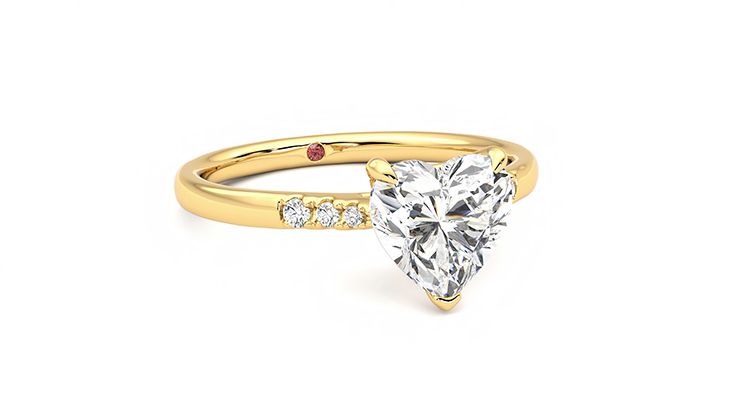 Taylor & Hart Lissome Heart Engagement Ring 360 degree image 4