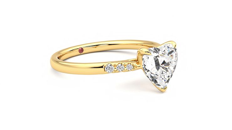 Taylor & Hart Lissome Heart Engagement Ring 360 degree image 6