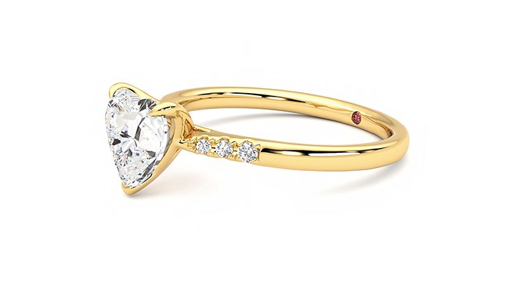 Taylor & Hart Lissome Heart Engagement Ring 360 degree image 23