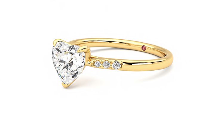 Taylor & Hart Lissome Heart Engagement Ring 360 degree image 24