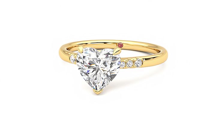 Taylor & Hart Lissome Heart Engagement Ring 360 degree image 27
