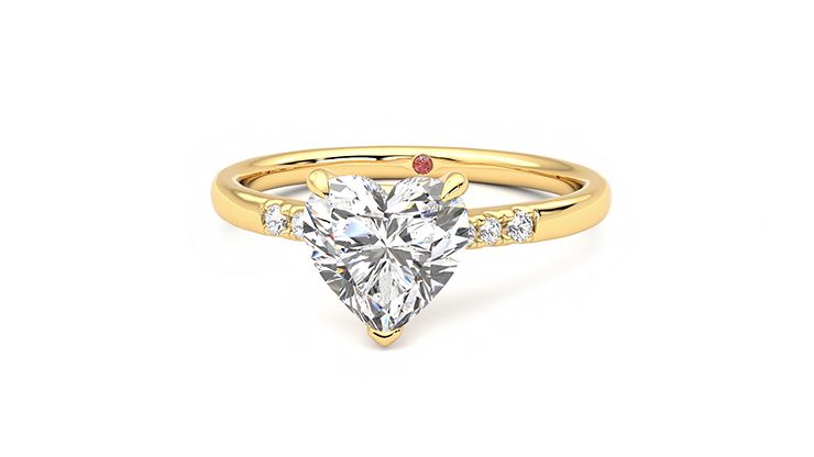 Taylor & Hart Lissome Heart Engagement Ring 360 degree image 28
