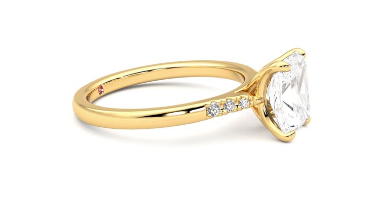 Taylor & Hart Lissome Radiant Engagement Ring 360 degree image 8