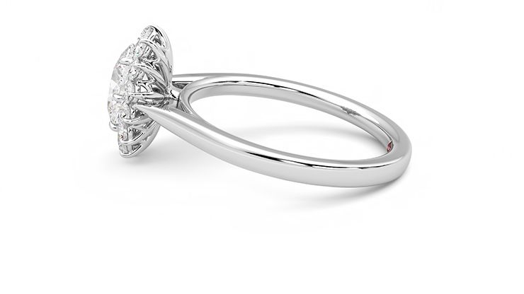 Taylor & Hart Lyra Oval Engagement Ring 360 degree image 20