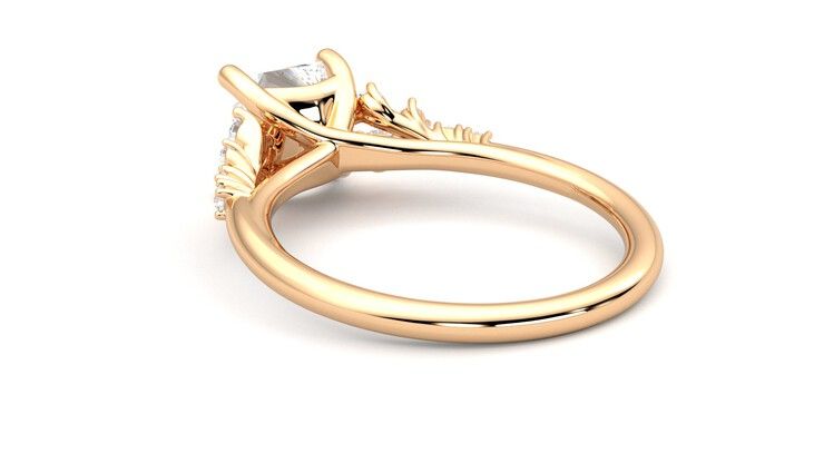 Taylor & Hart Marula Princess Engagement Ring 360 degree image 17