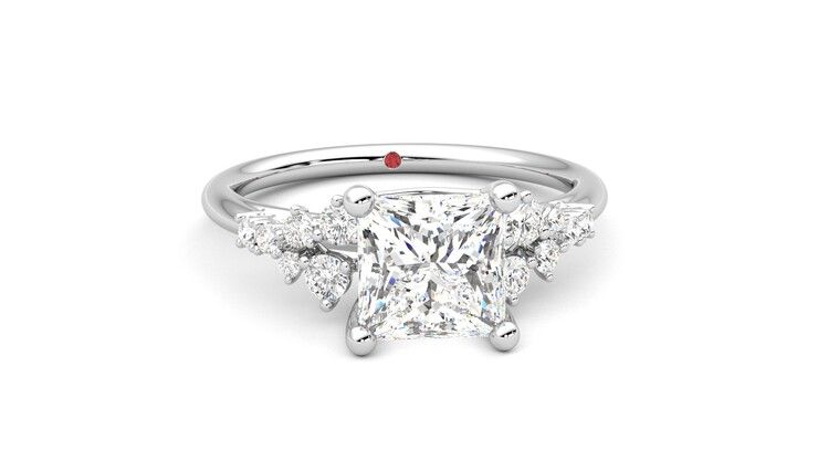 Taylor & Hart Marula Princess Engagement Ring 360 degree image 2