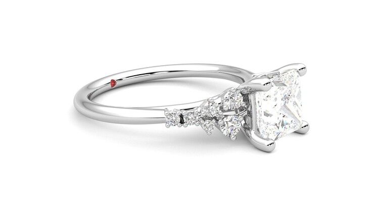 Taylor & Hart Marula Princess Engagement Ring 360 degree image 7