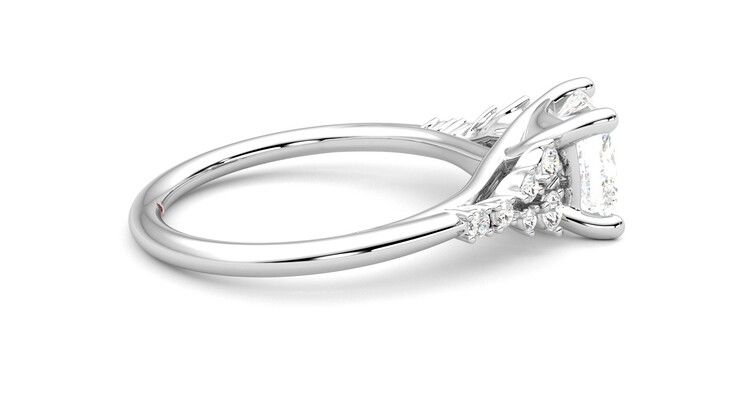 Taylor & Hart Marula Princess Engagement Ring 360 degree image 10