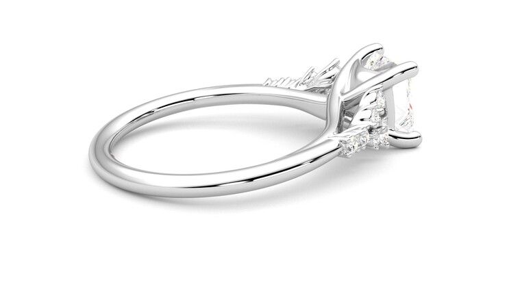 Taylor & Hart Marula Princess Engagement Ring 360 degree image 11