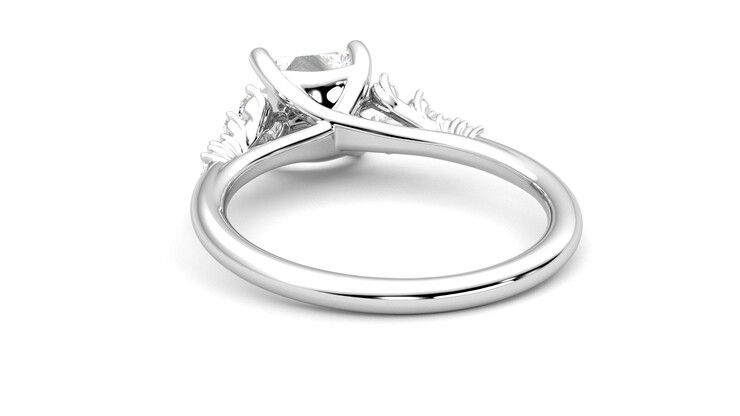 Taylor & Hart Marula Princess Engagement Ring 360 degree image 16