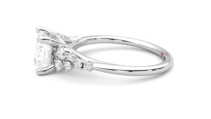 Taylor & Hart Marula Princess Engagement Ring 360 degree image 21