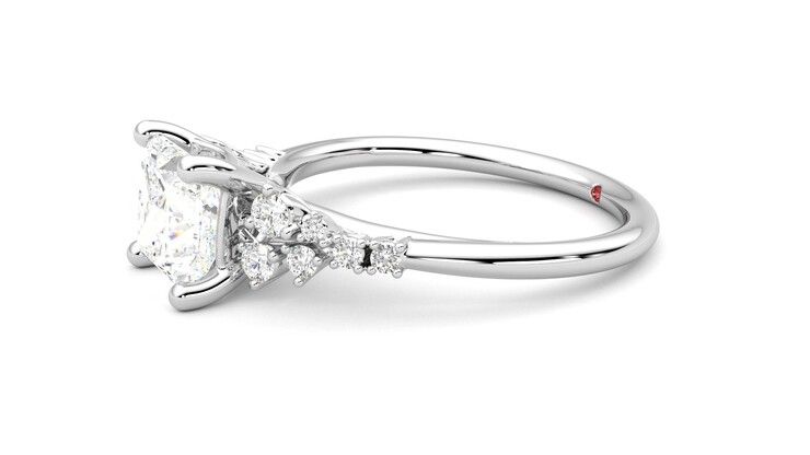 Taylor & Hart Marula Princess Engagement Ring 360 degree image 22