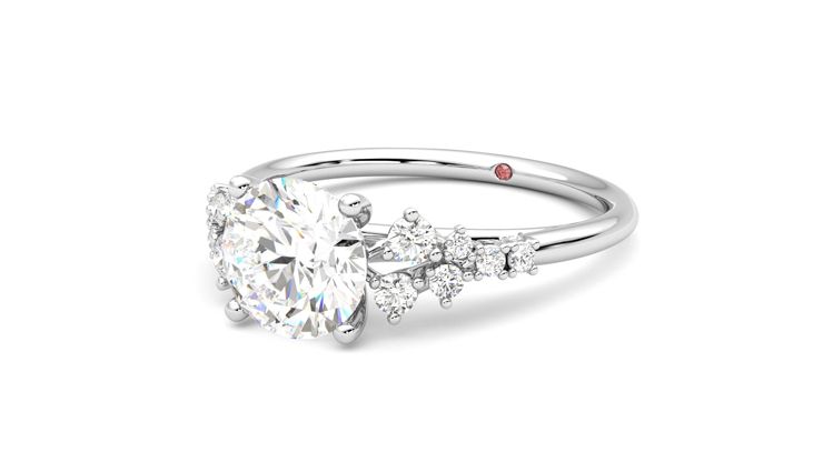 Taylor & Hart Marula Round Engagement Ring 360 degree image 25