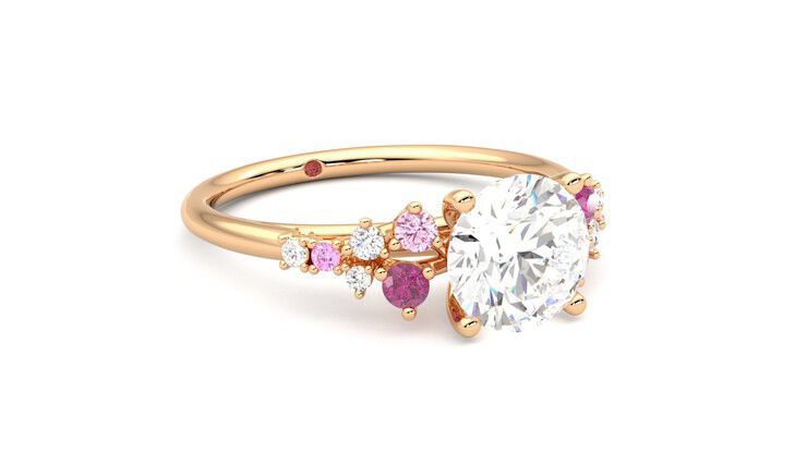 Taylor & Hart Marula Round Engagement Ring 360 degree image 5