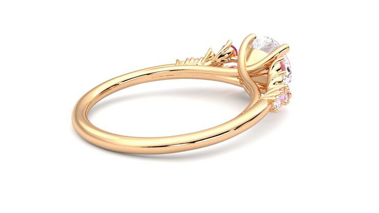 Taylor & Hart Marula Round Engagement Ring 360 degree image 12