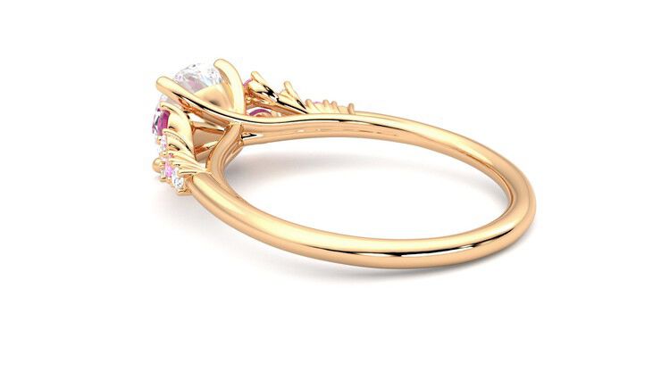 Taylor & Hart Marula Round Engagement Ring 360 degree image 18