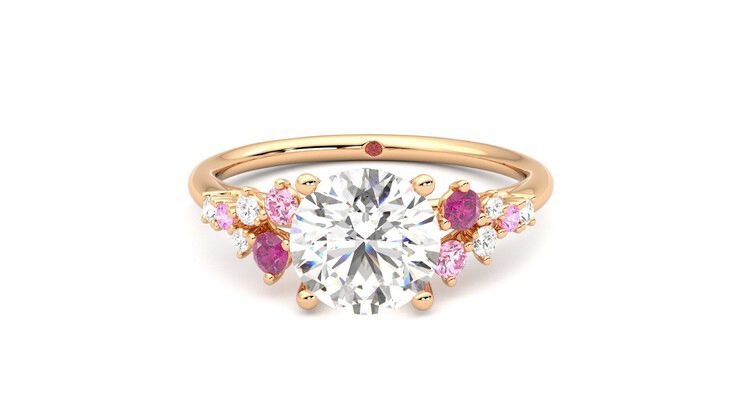 Taylor & Hart Marula Round Engagement Ring 360 degree image 29