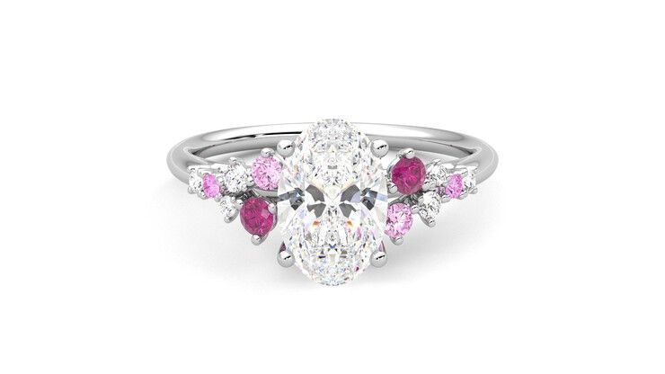 Taylor & Hart Marula Oval Engagement Ring 360 degree image 0