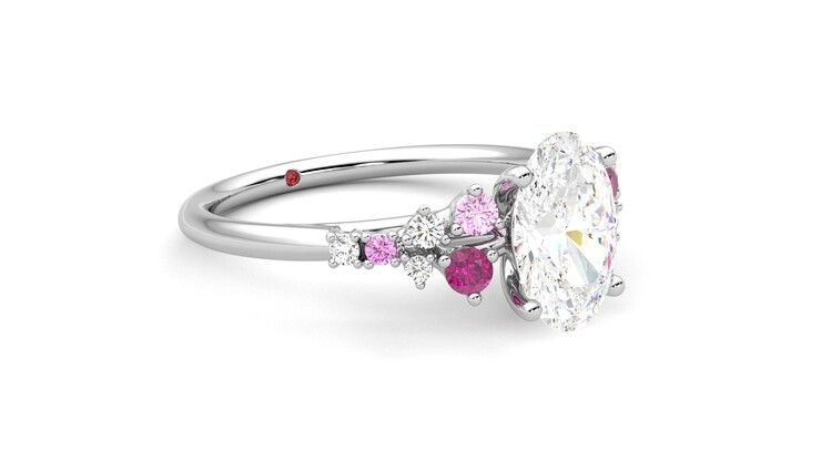 Taylor & Hart Marula Oval Engagement Ring 360 degree image 16