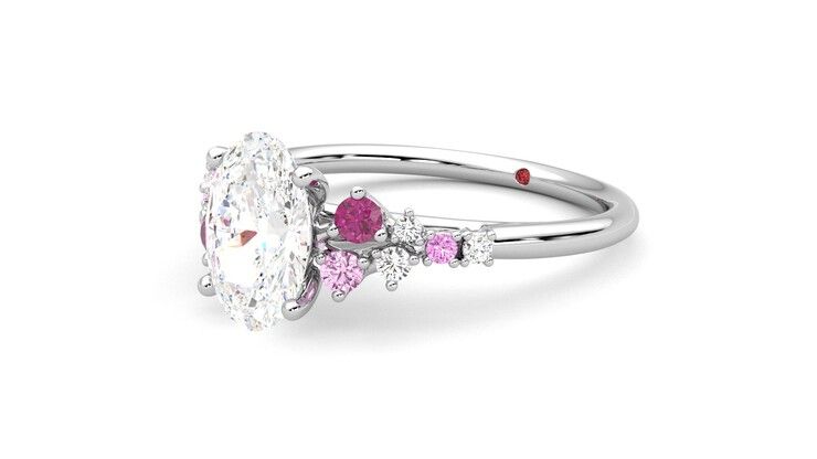 Taylor & Hart Marula Oval Engagement Ring 360 degree image 26