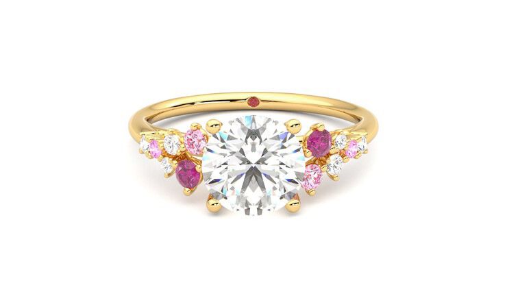 Taylor & Hart Marula Round Engagement Ring 360 degree image 0