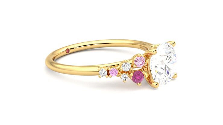 Taylor & Hart Marula Round Engagement Ring 360 degree image 7