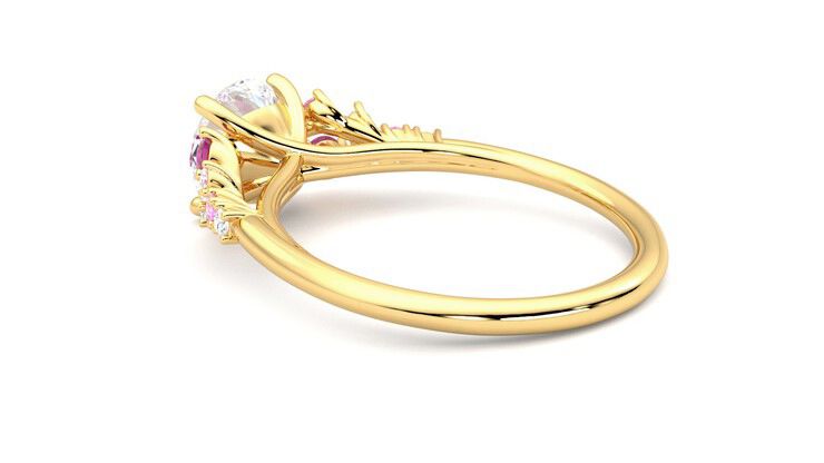 Taylor & Hart Marula Round Engagement Ring 360 degree image 18