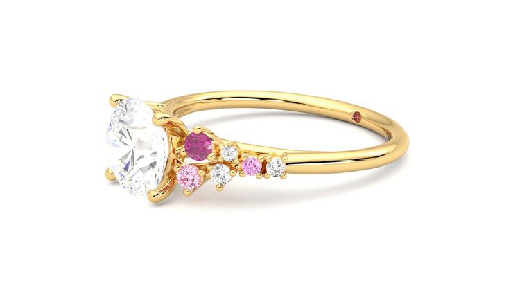Taylor & Hart Marula Round Engagement Ring 360 degree image 23