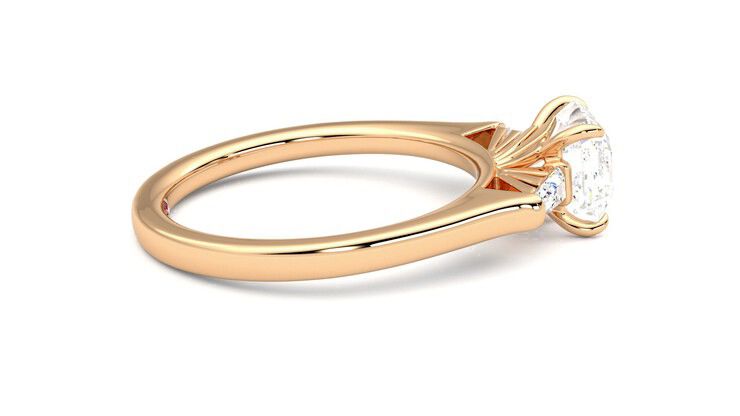 Taylor & Hart Mirror Asscher Engagement Ring 360 degree image 10