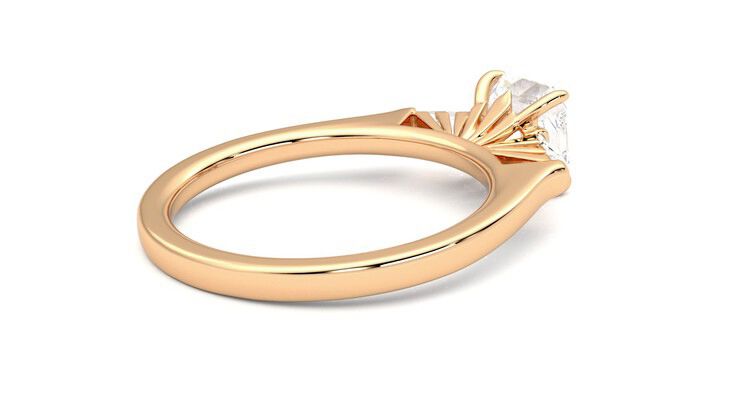 Taylor & Hart Mirror Asscher Engagement Ring 360 degree image 12