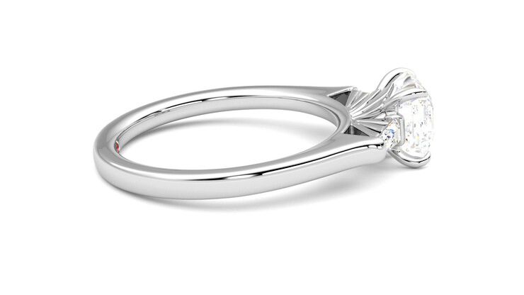Taylor & Hart Mirror Asscher Engagement Ring 360 degree image 10
