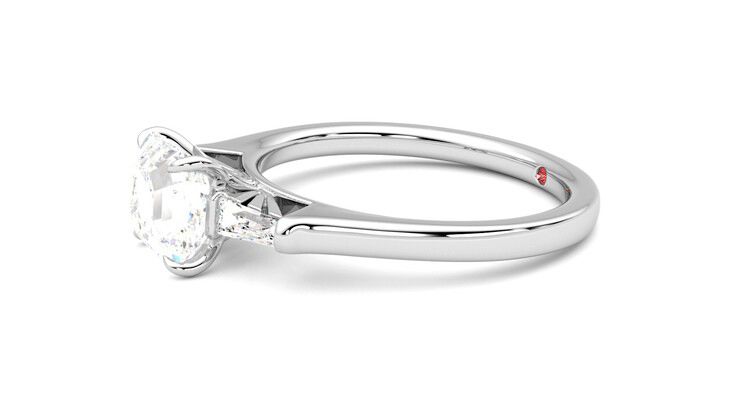 Taylor & Hart Mirror Asscher Engagement Ring 360 degree image 22